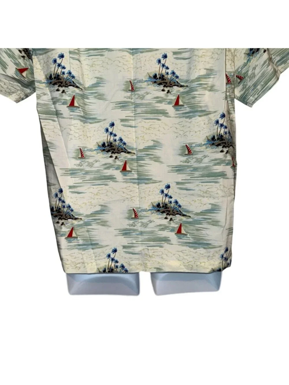 VTG Bubba Gump Button Front Shirt Mens S Hawaiian Lt Dans Aloha Gear Vacation - Picture 6 of 7